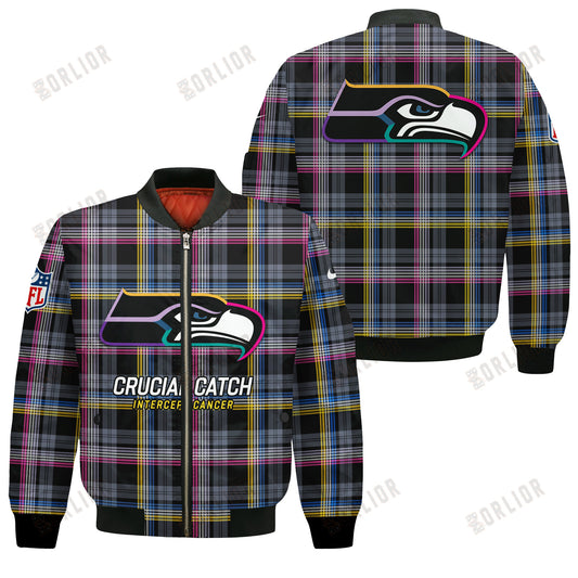 Seattle Seahawks National Football League 2024 Crucial Catch Bomber Jacket