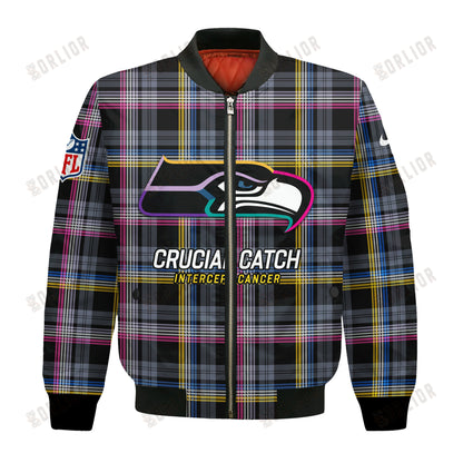 Seattle Seahawks National Football League 2024 Crucial Catch Bomber Jacket