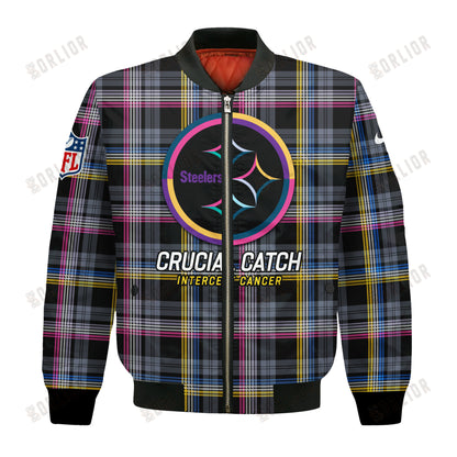 Pittsburgh Steelers National Football League 2024 Crucial Catch Bomber Jacket