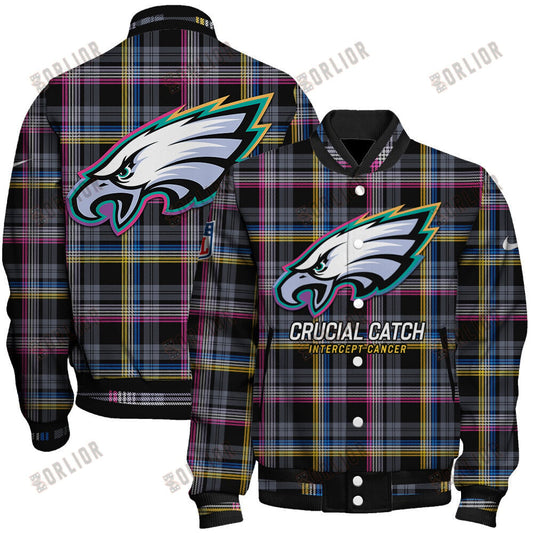 Philadelphia Eagles National Football League 2024 Crucial Catch Unisex Varsity Jacket