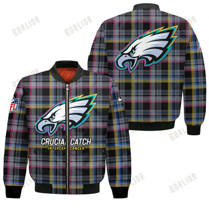 Philadelphia Eagles National Football League 2024 Crucial Catch Bomber Jacket