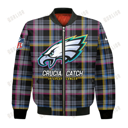 Philadelphia Eagles National Football League 2024 Crucial Catch Bomber Jacket