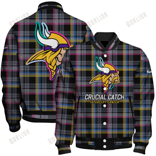 Minnesota Vikings National Football League 2024 Crucial Catch Unisex Varsity Jacket