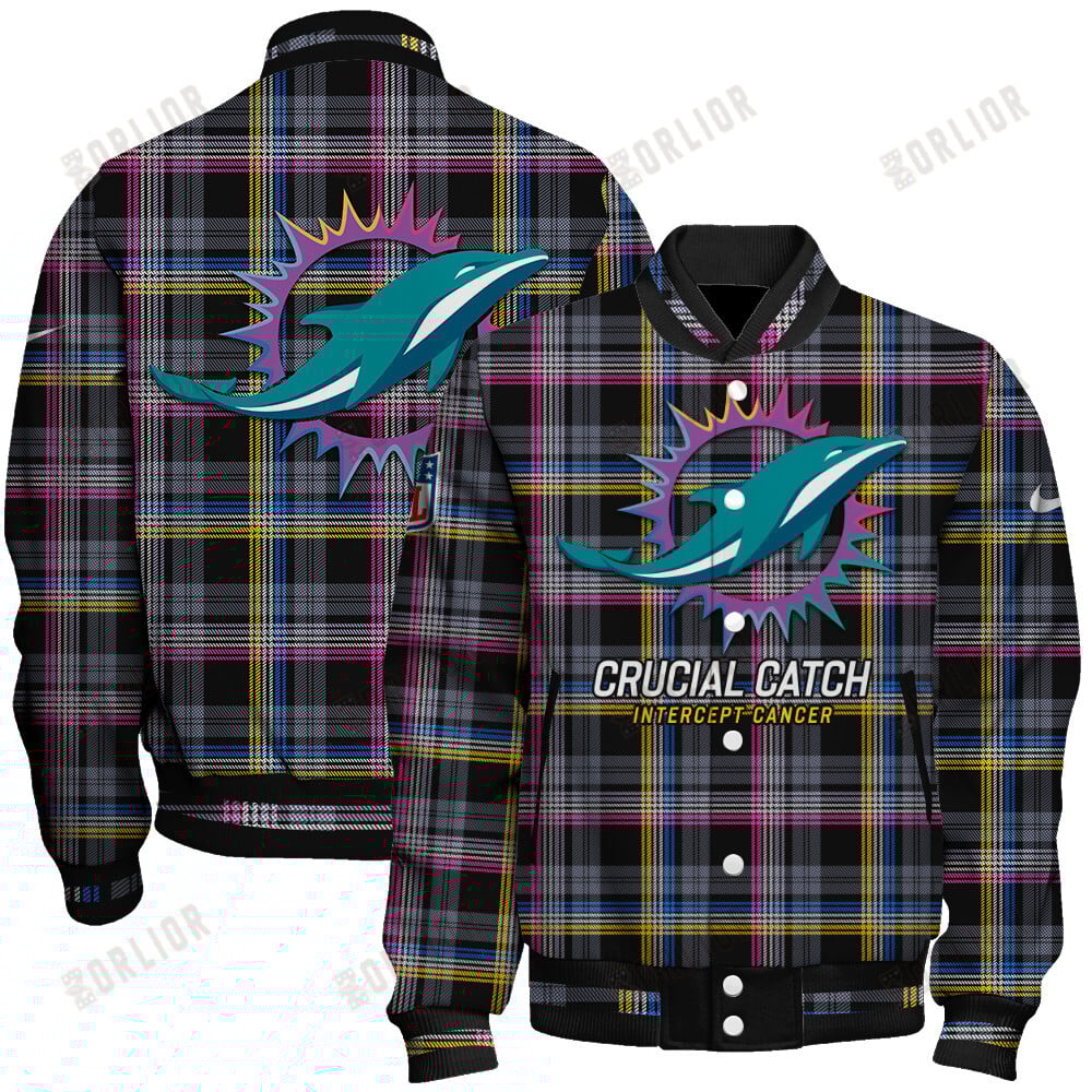 Miami Dolphins National Football League 2024 Crucial Catch Unisex Varsity Jacket