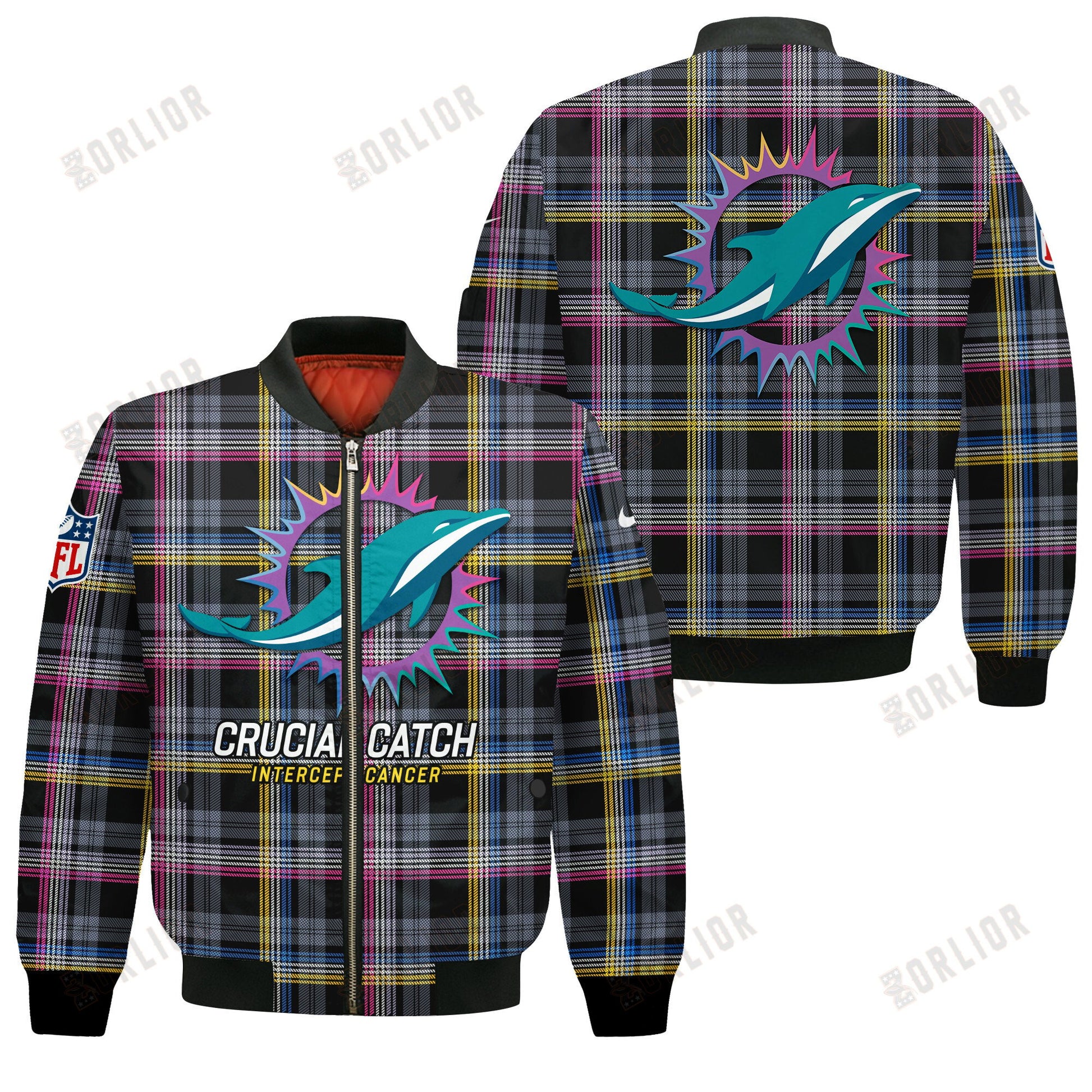 Miami Dolphins National Football League 2024 Crucial Catch Bomber Jacket