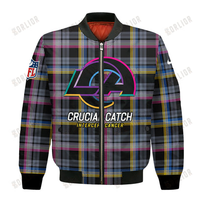Los Angeles Rams National Football League 2024 Crucial Catch Bomber Jacket