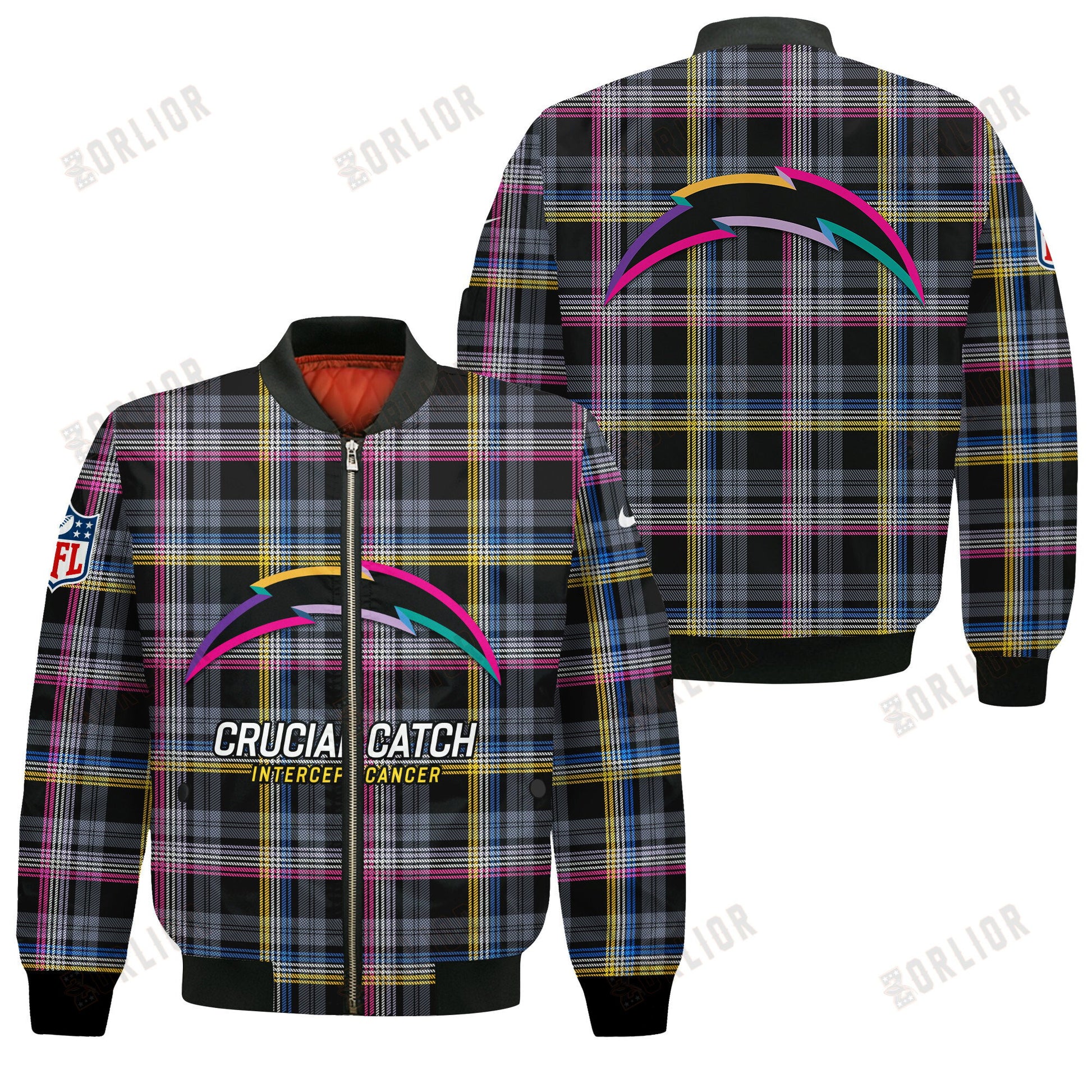 Los Angeles Chargers National Football League 2024 Crucial Catch Bomber Jacket
