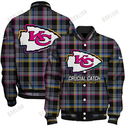 Kansas City Chiefs Chargers National Football League 2024 Crucial Catch Bomber Jacket