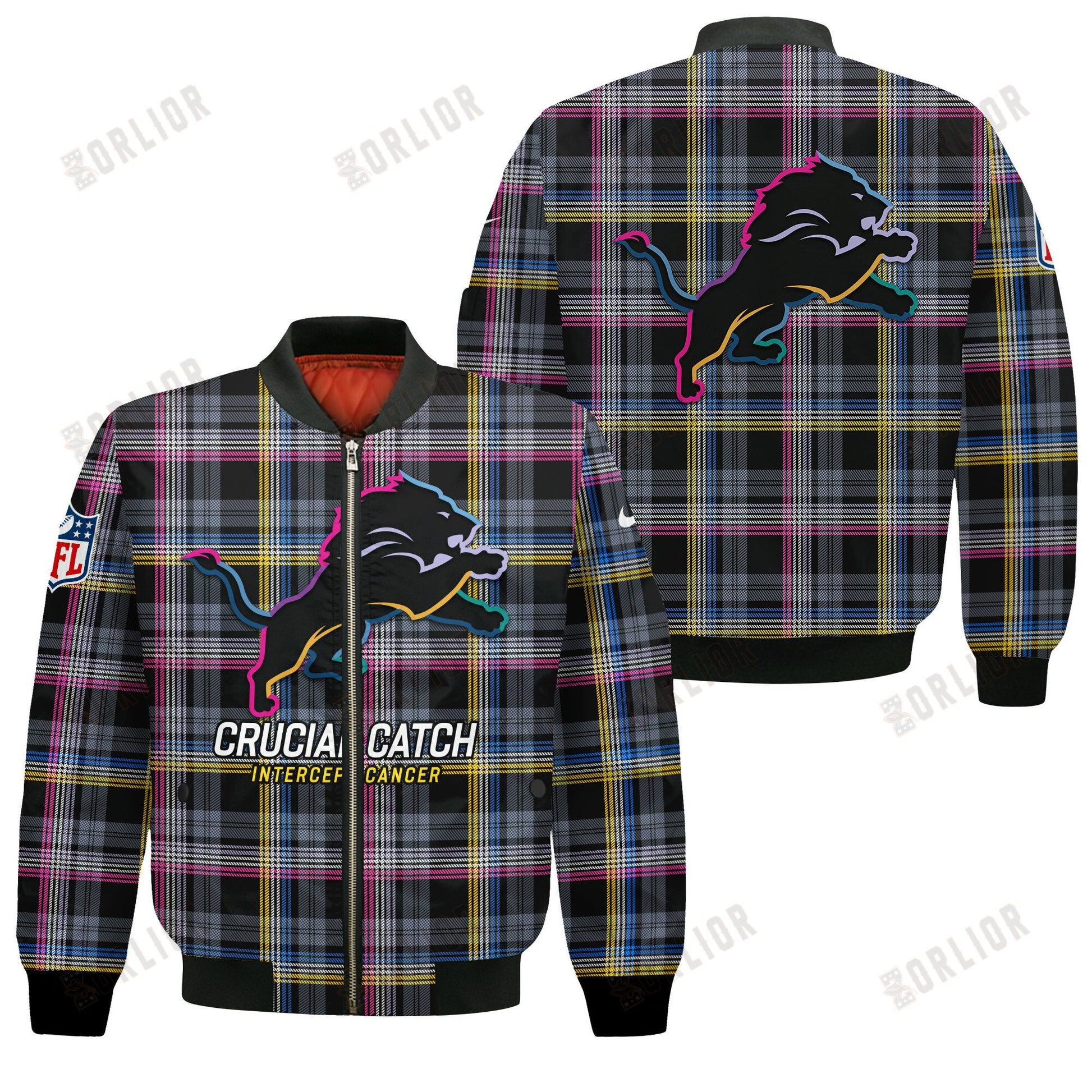 Detroit Lions National Football League 2024 Crucial Catch Bomber Jacket
