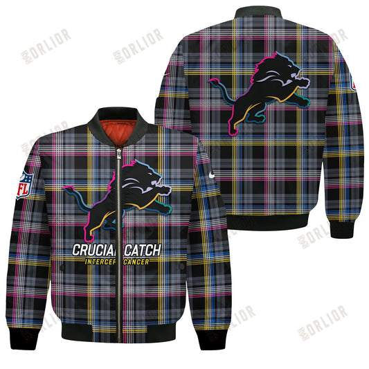 Detroit Lions National Football League 2024 Crucial Catch Bomber Jacket