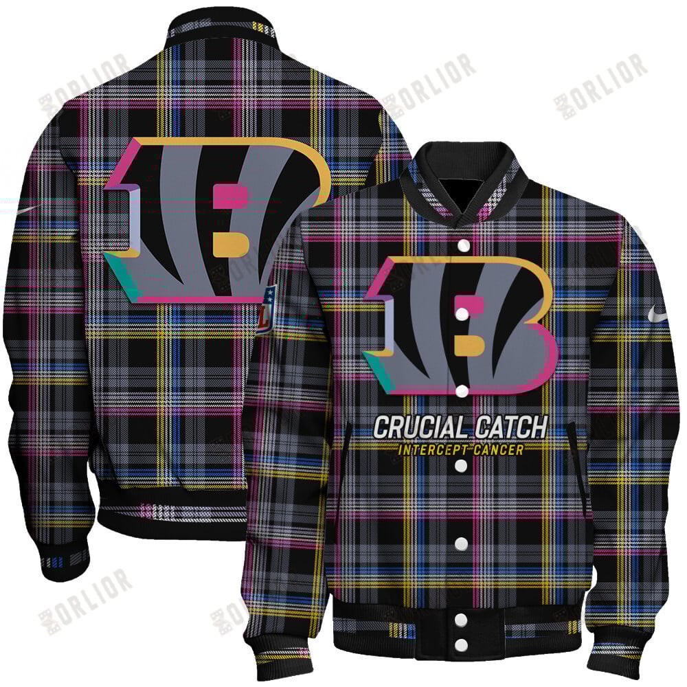 Cincinnati Bengals National Football League 2024 Crucial Catch Unisex Varsity Jacket