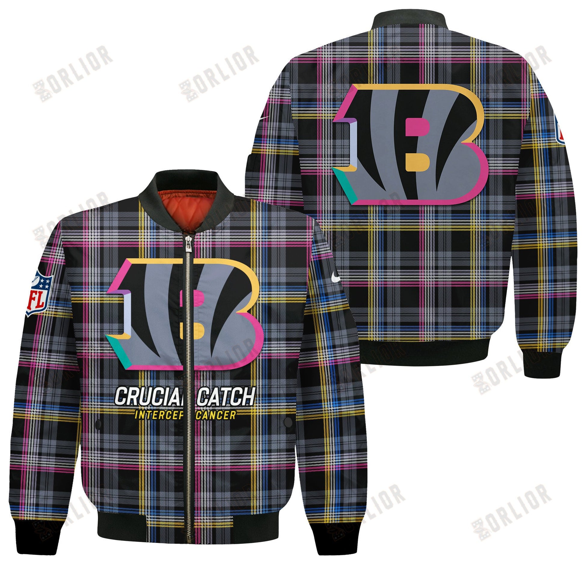 Cincinnati Bengals National Football League 2024 Crucial Catch Bomber Jacket