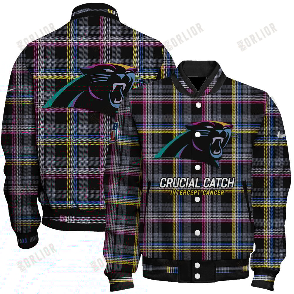 Carolina Panthers National Football League 2024 Crucial Catch Unisex Varsity Jacket