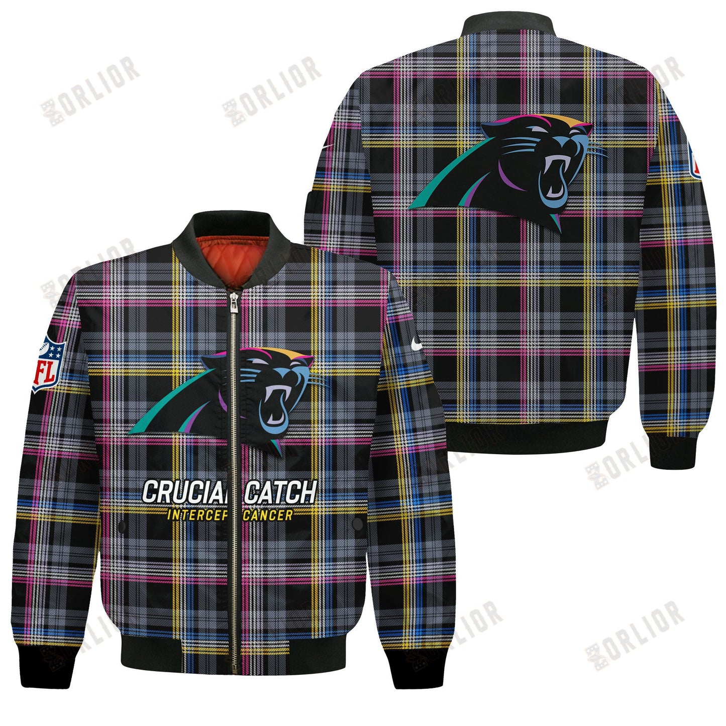 Carolina Panthers National Football League 2024 Crucial Catch Bomber Jacket