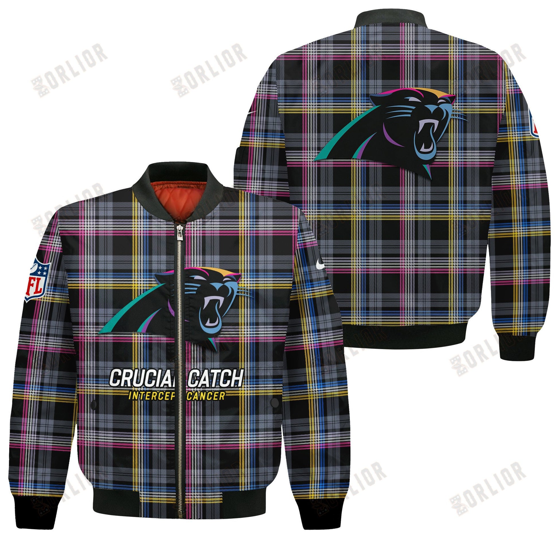 Carolina Panthers National Football League 2024 Crucial Catch Bomber Jacket