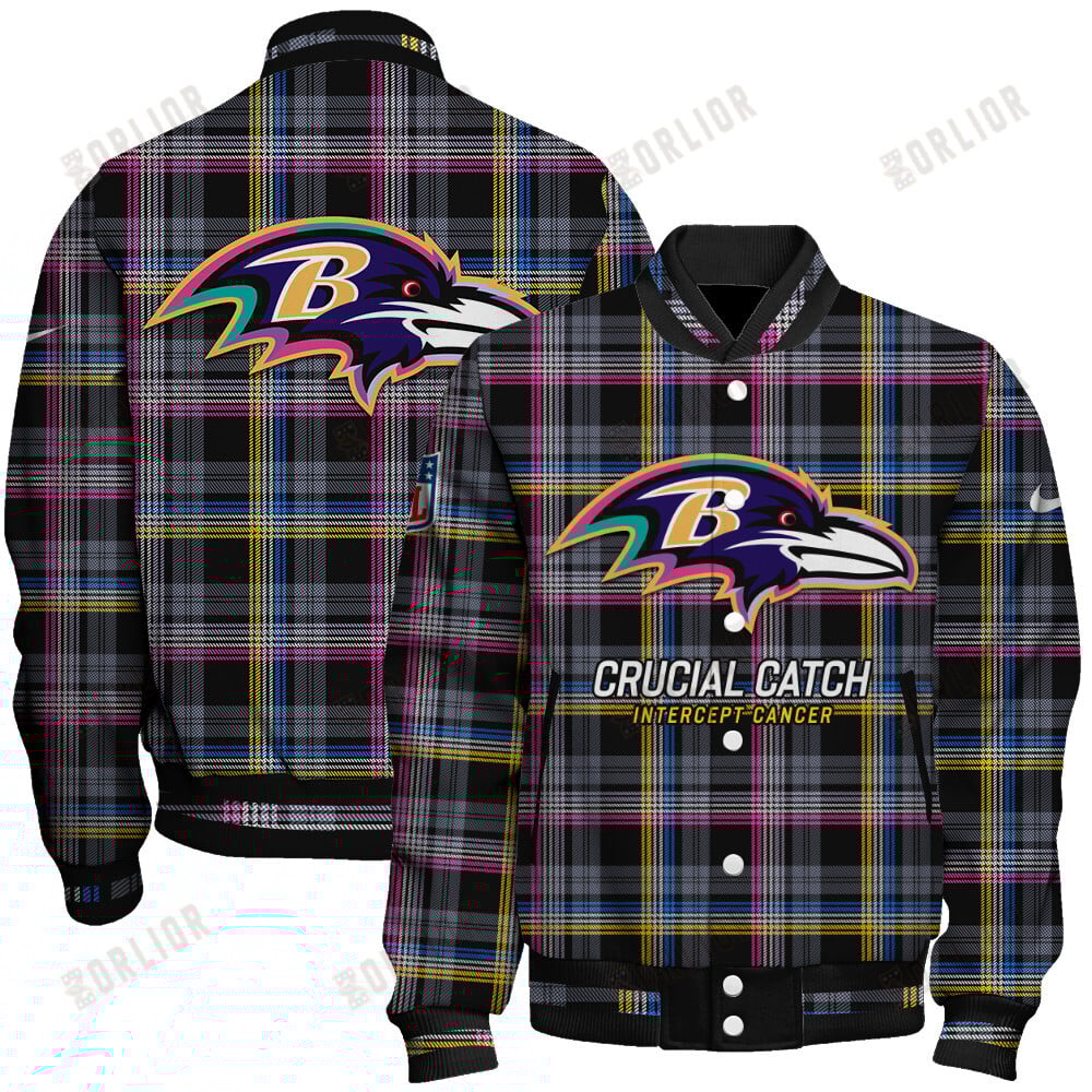 Baltimore Ravens National Football League 2024 Crucial Catch Unisex Varsity Jacket