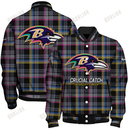 Baltimore Ravens National Football League 2024 Crucial Catch Unisex Varsity Jacket