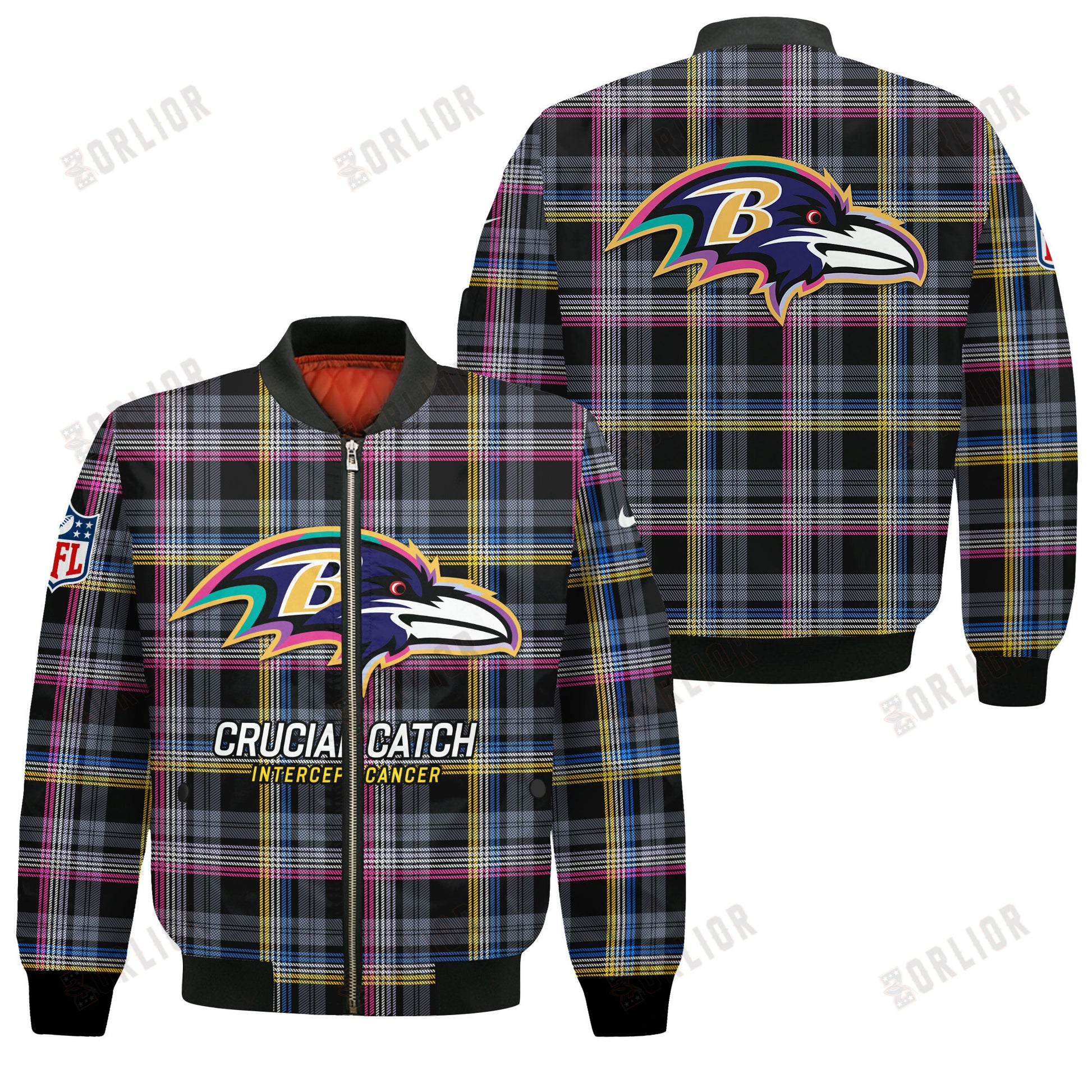 Baltimore Ravens National Football League 2024 Crucial Catch Bomber Jacket