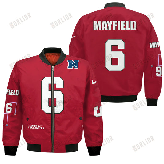 Baker Mayfield #6 Tampa Bay Buccaneers National Football League 2024 Unique Design Bomber Jacket