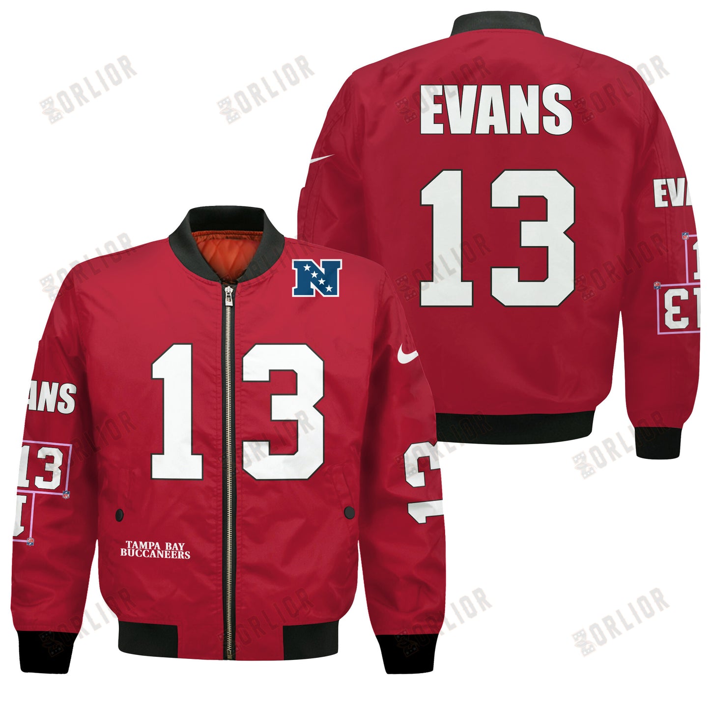 Mike Evans #13 Tampa Bay Buccaneers National Football League 2024 Unique Design Bomber Jacket