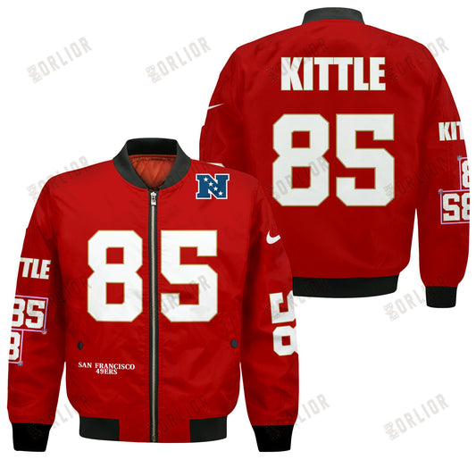 George Kittle #85 San Francisco 49ers National Football League 2024 Unique Design Bomber Jacket