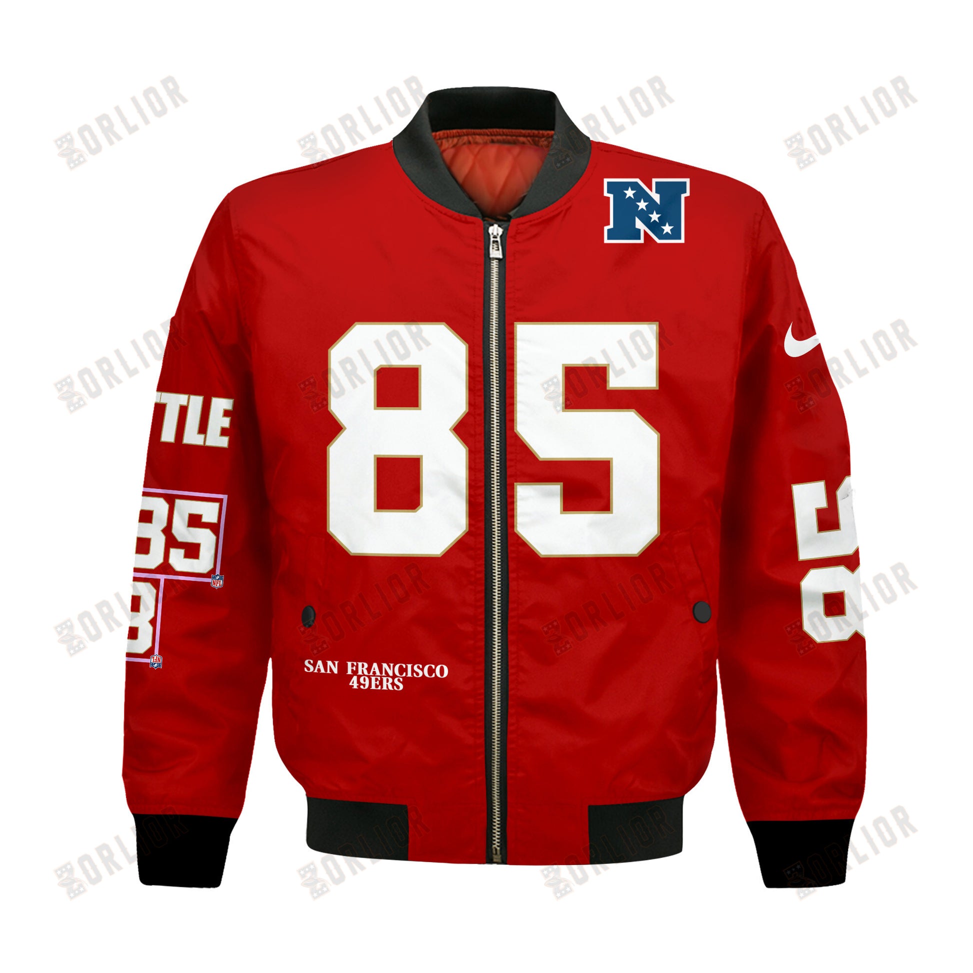 George Kittle #85 San Francisco 49ers National Football League 2024 Unique Design Bomber Jacket