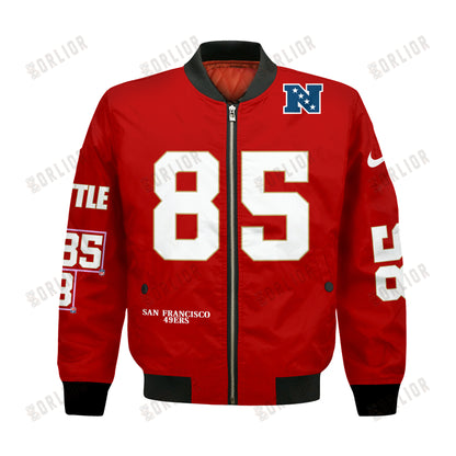George Kittle #85 San Francisco 49ers National Football League 2024 Unique Design Bomber Jacket