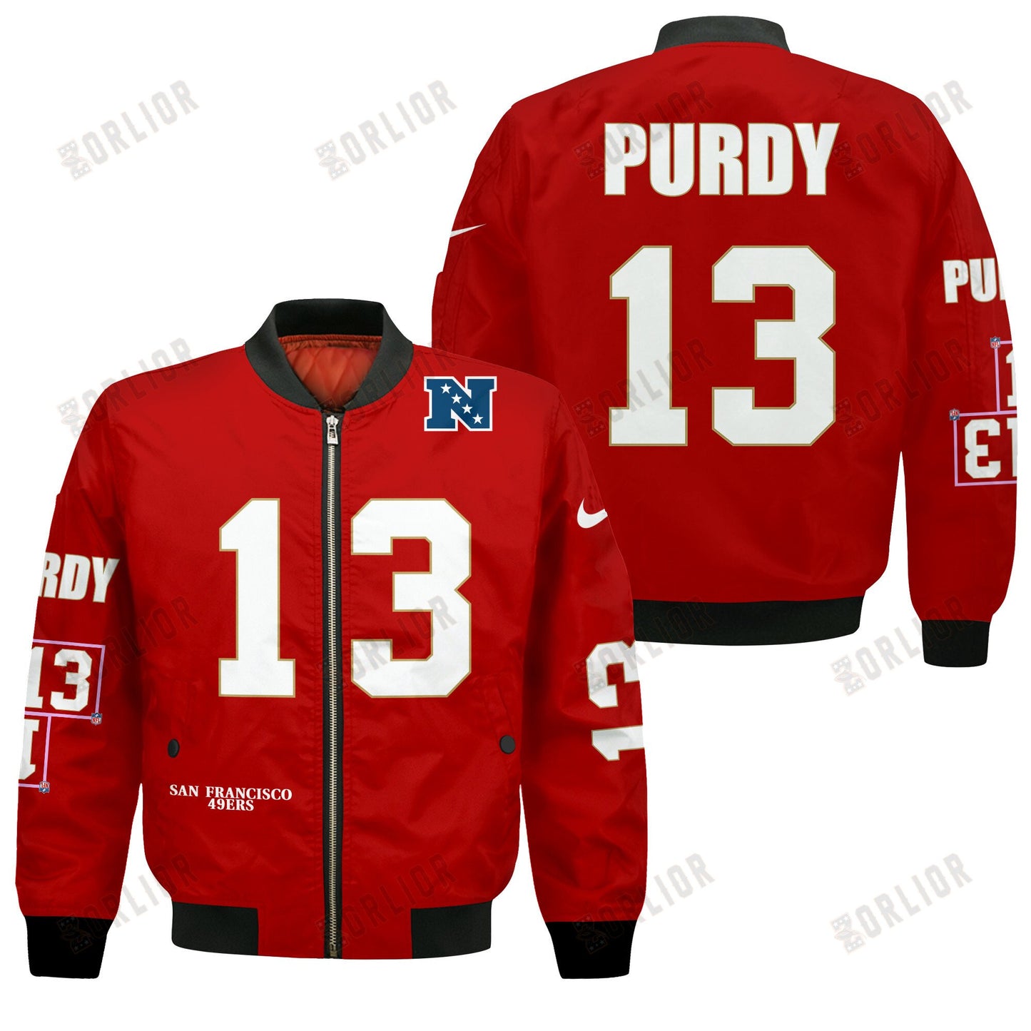 Brock Purdy #13 San Francisco 49ers National Football League 2024 Unique Design Bomber Jacket