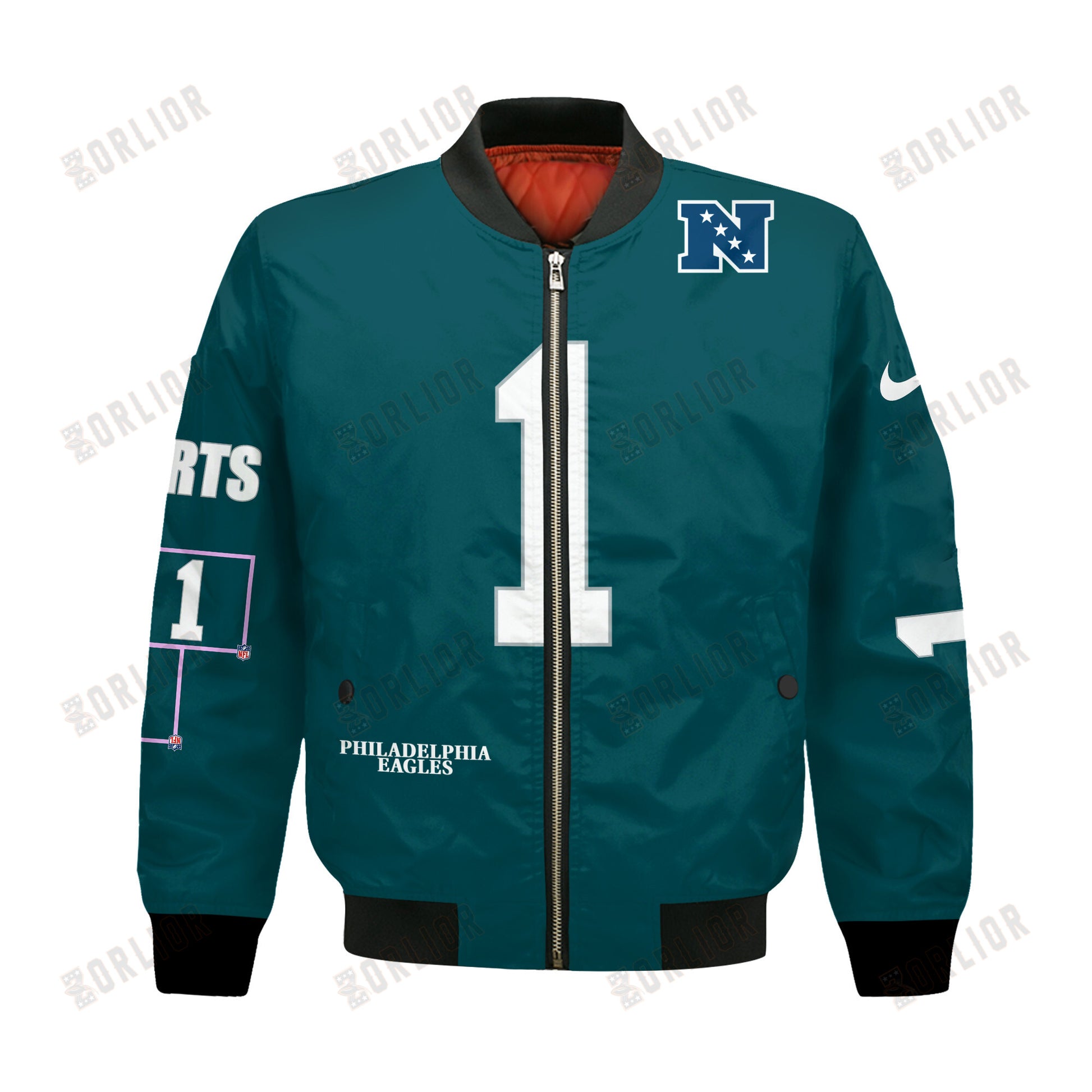 Jalen Hurts #1 Philadelphia Eagles National Football League 2024 Unique Design Bomber Jacket
