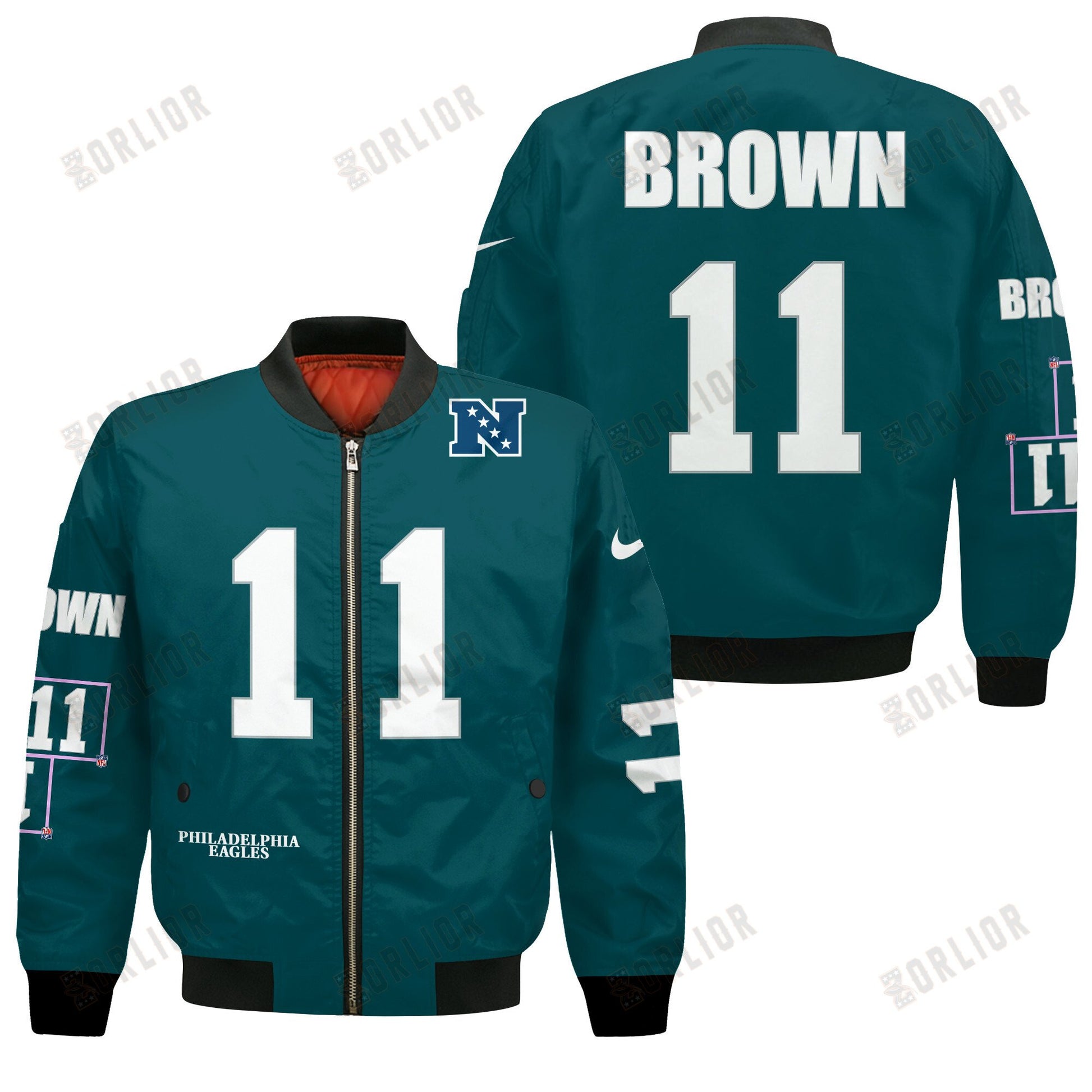 A. J. Brown #11 Philadelphia Eagles National Football League 2024 Unique Design Bomber Jacket
