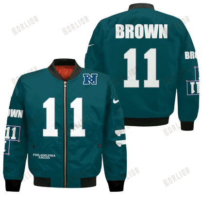A. J. Brown #11 Philadelphia Eagles National Football League 2024 Unique Design Bomber Jacket