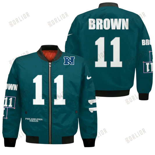 A. J. Brown #11 Philadelphia Eagles National Football League 2024 Unique Design Bomber Jacket