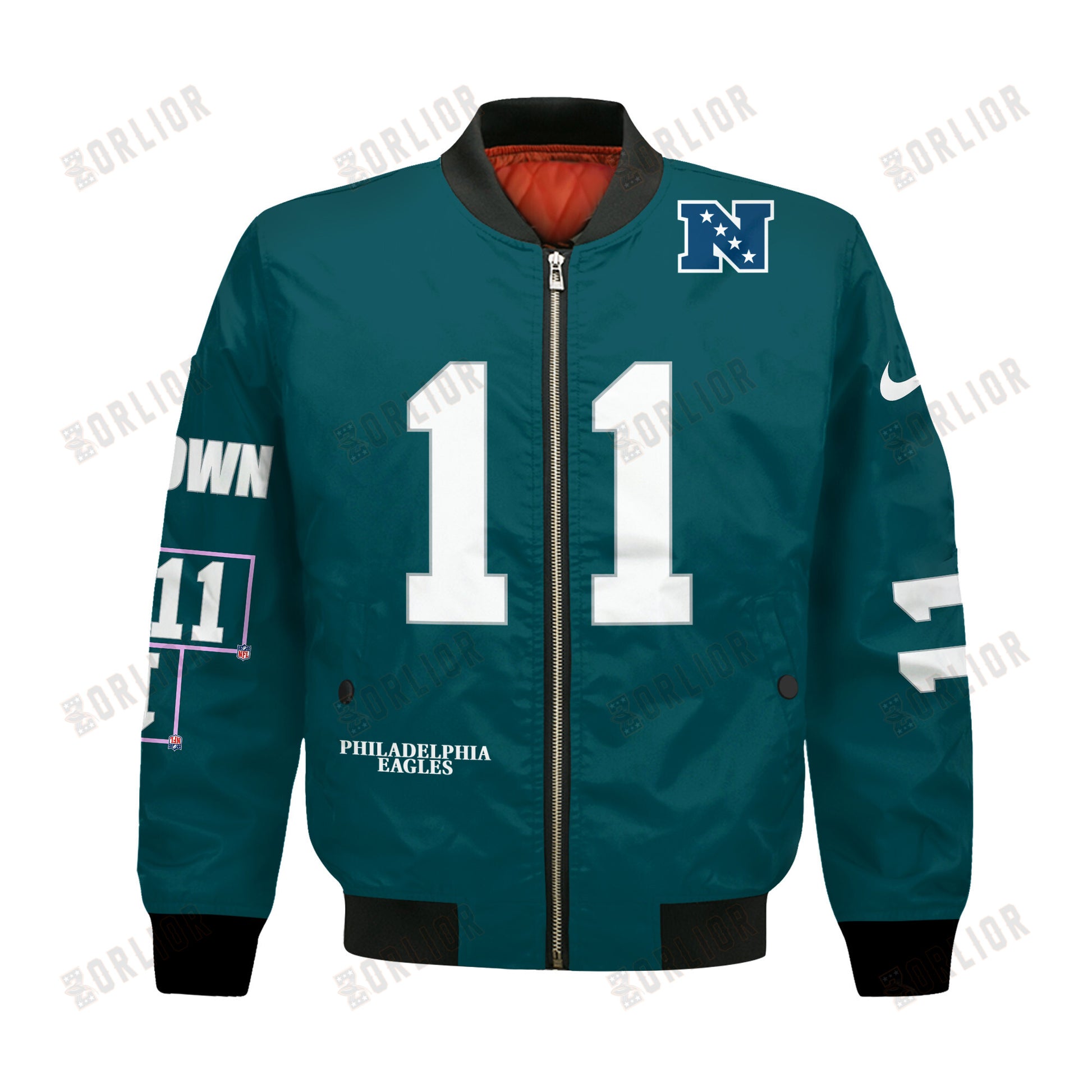 A. J. Brown #11 Philadelphia Eagles National Football League 2024 Unique Design Bomber Jacket