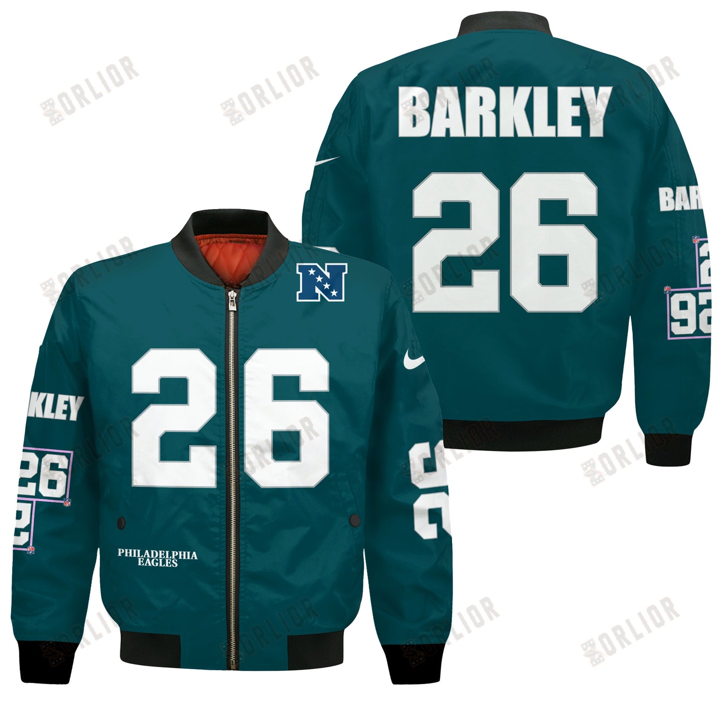 Saquon Barkley #26 Philadelphia Eagles National Football League 2024 Unique Design Bomber Jacket