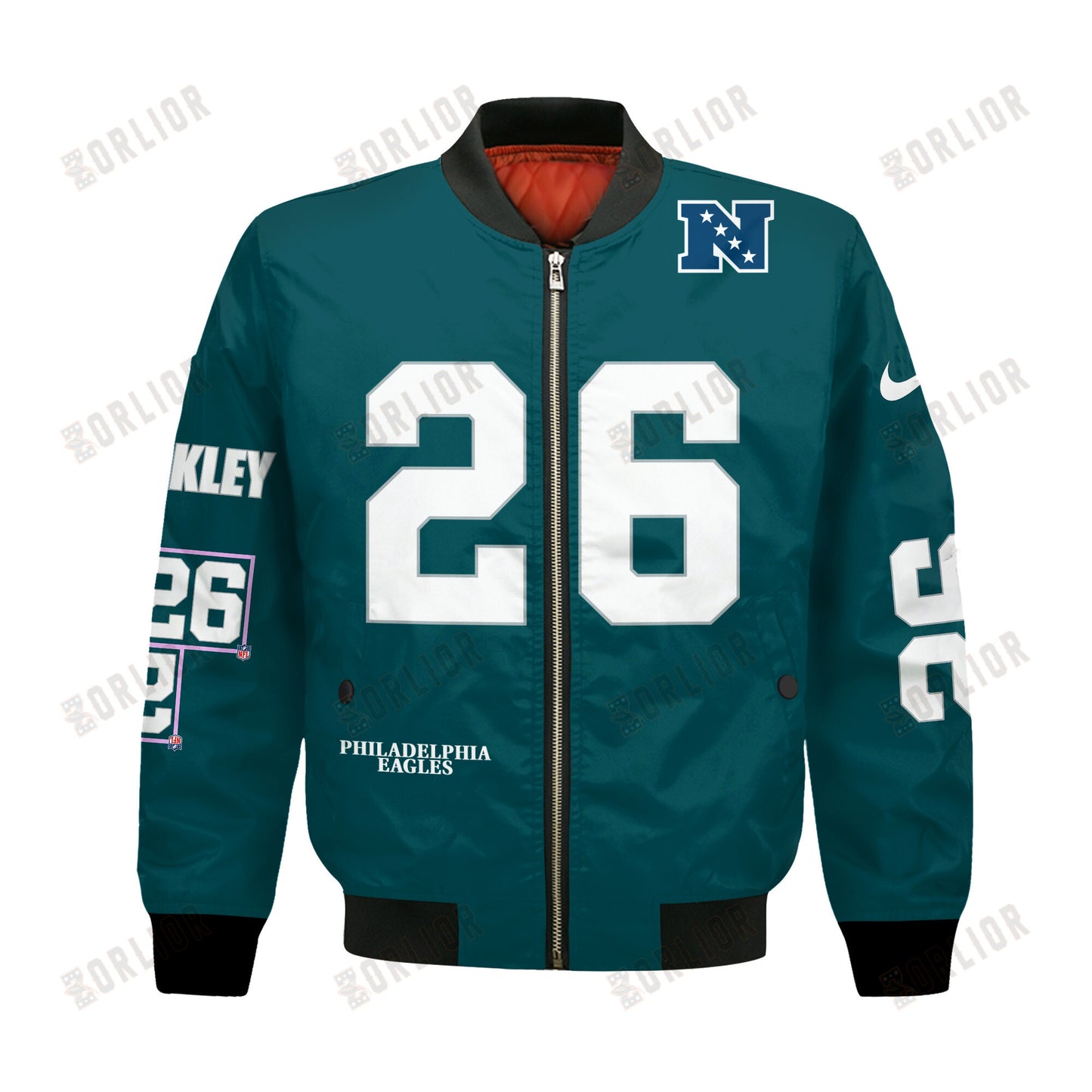 Saquon Barkley #26 Philadelphia Eagles National Football League 2024 Unique Design Bomber Jacket