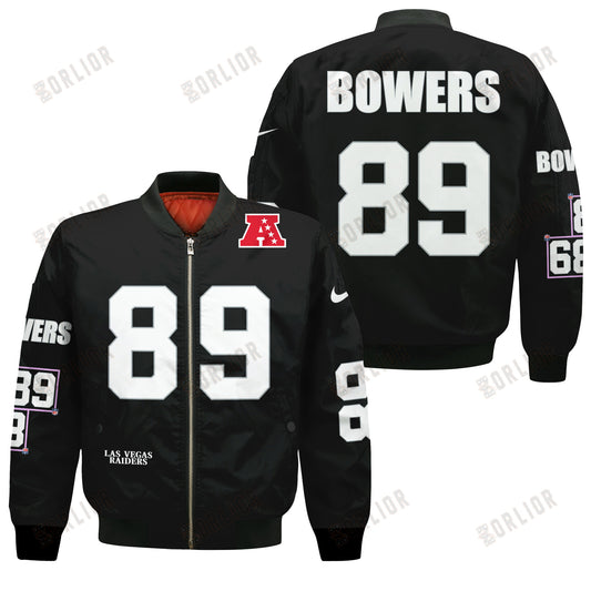 Brock Bowers #89 Las Vegas Raiders National Football League 2024 Unique Design Bomber Jacket