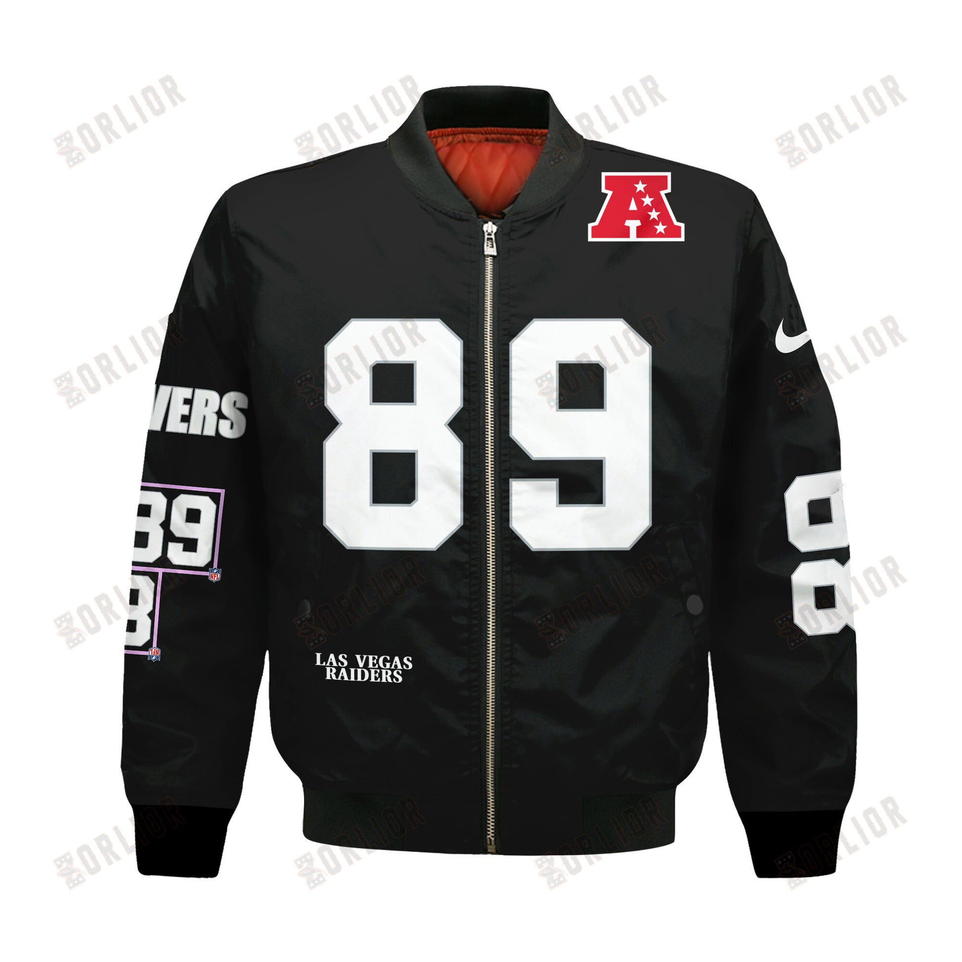 Brock Bowers #89 Las Vegas Raiders National Football League 2024 Unique Design Bomber Jacket