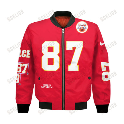 Travis Kelce #87 Kansas City Chiefs National Football League 2024 Unique Design Bomber Jacket