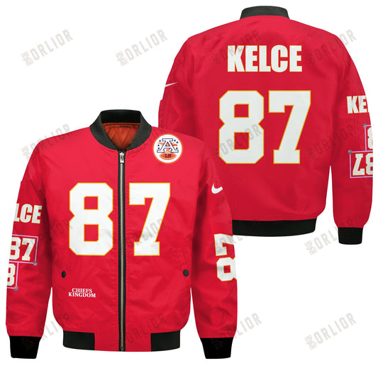 Travis Kelce #87 Kansas City Chiefs National Football League 2024 Unique Design Bomber Jacket