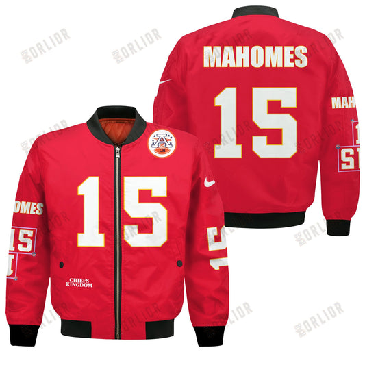 Patrick Mahomes #15 Kansas City Chiefs National Football League 2024 Unique Design Bomber Jacket