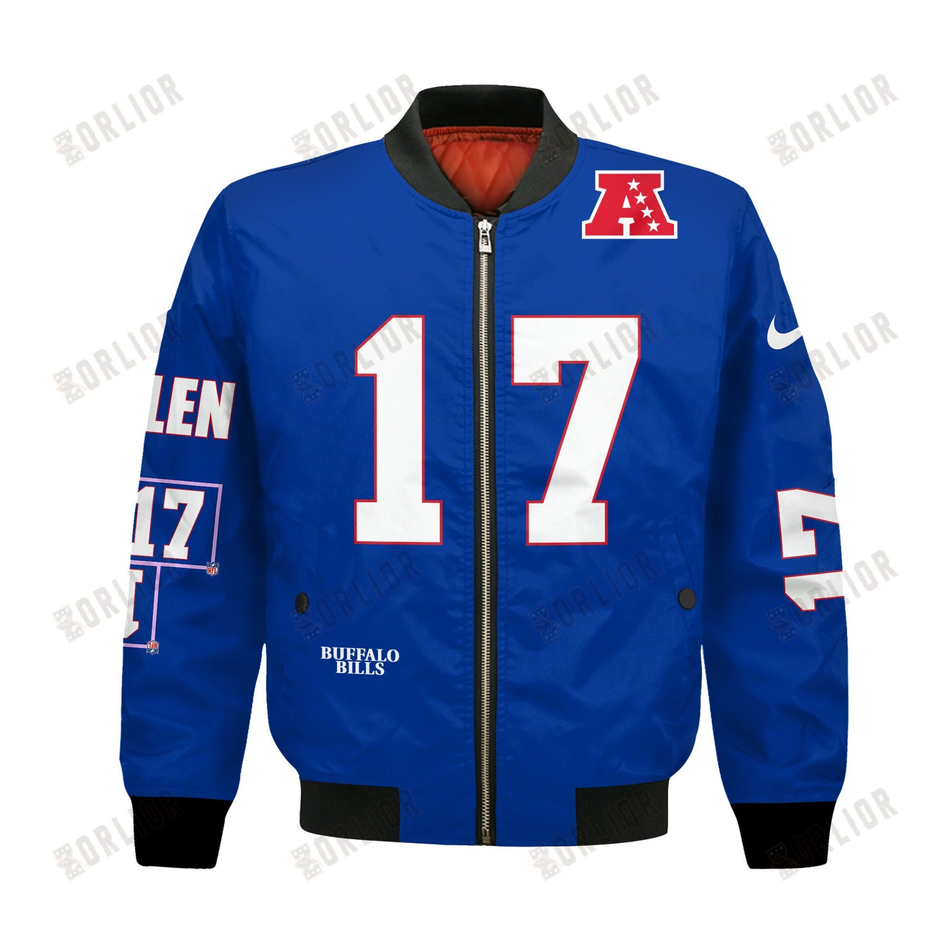 Josh Allen #17 Buffalo Bills National Football League 2024 Unique Design Bomber Jacket