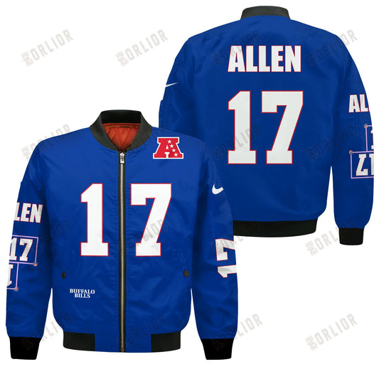 Josh Allen #17 Buffalo Bills National Football League 2024 Unique Design Bomber Jacket