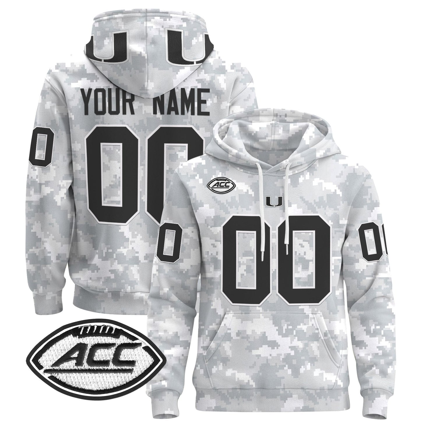Miami Hurricanes 2024 Salute to Service Custom Pullover Hoodie