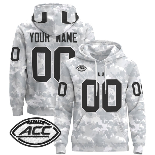 Miami Hurricanes 2024 Salute to Service Custom Pullover Hoodie