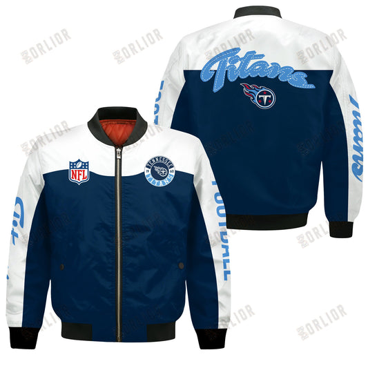 Tennessee Titans National Football League 2024 Face Any Weather Bomber Jacket