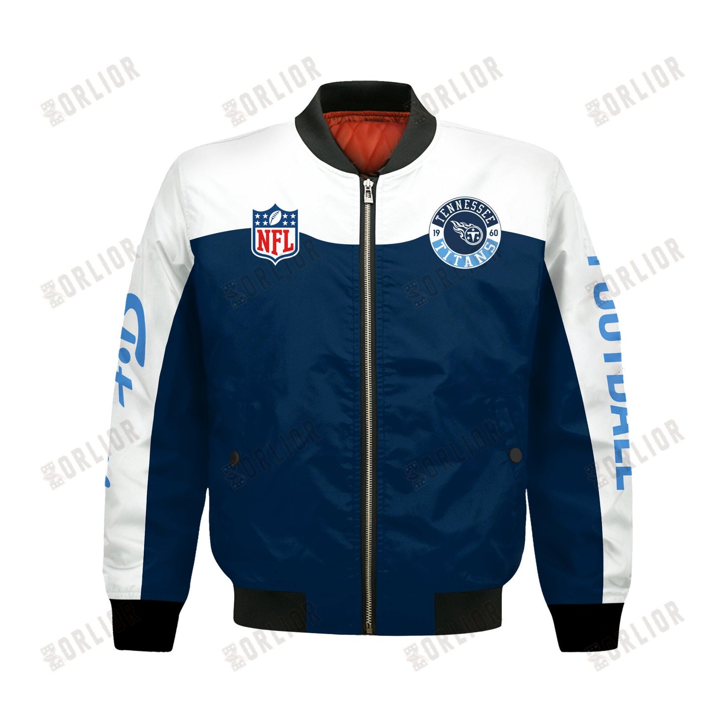 Tennessee Titans National Football League 2024 Face Any Weather Bomber Jacket