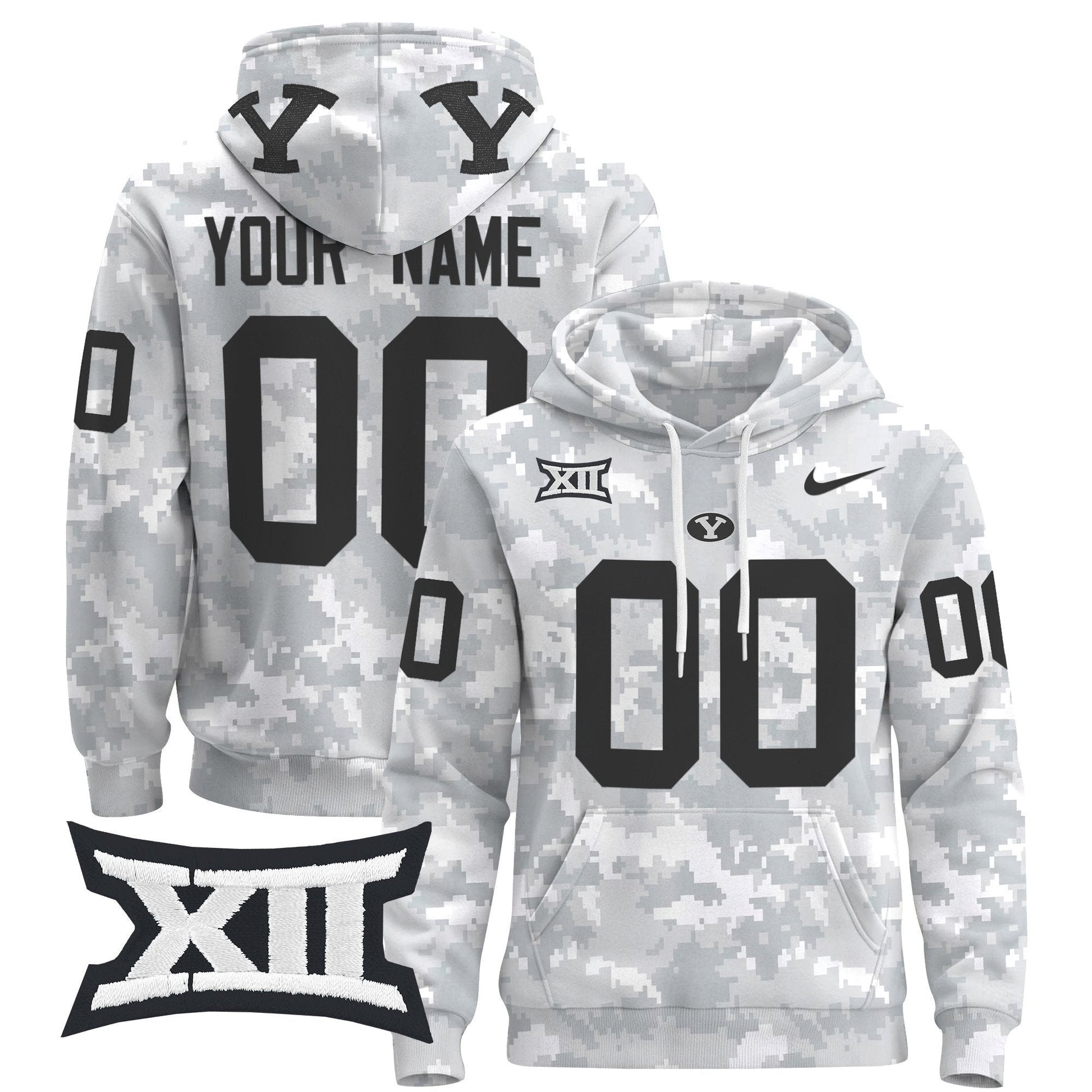 BYU Cougars 2024 Salute to Service Custom Pullover Hoodie