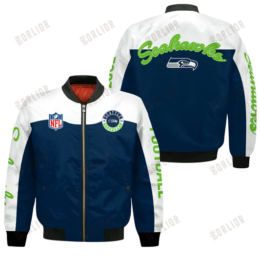 Seattle Seahawks National Football League 2024 Face Any Weather Bomber Jacket
