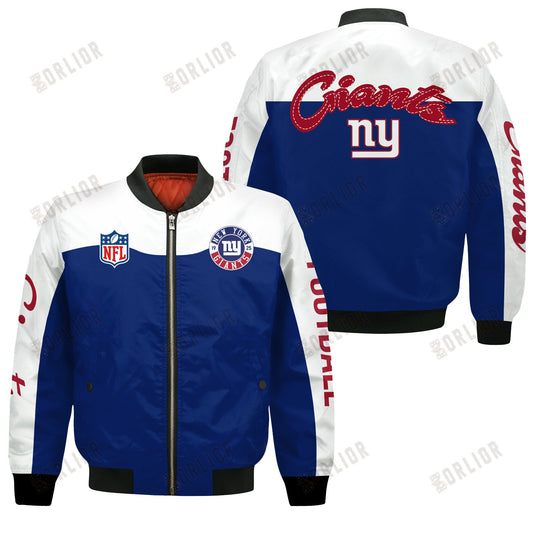 New York Giants National Football League 2024 Face Any Weather Bomber Jacket