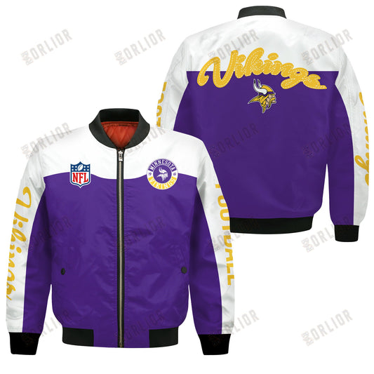 Minnesota Vikings National Football League 2024 Face Any Weather Bomber Jacket